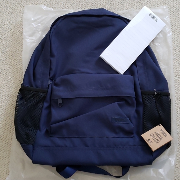 Victoria's Secret Pink Classic Backpack+Note, Blue - Picture 1 of 12